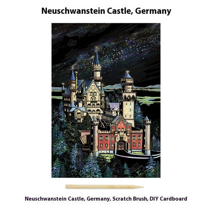 Quadro da grattare - Città notturna