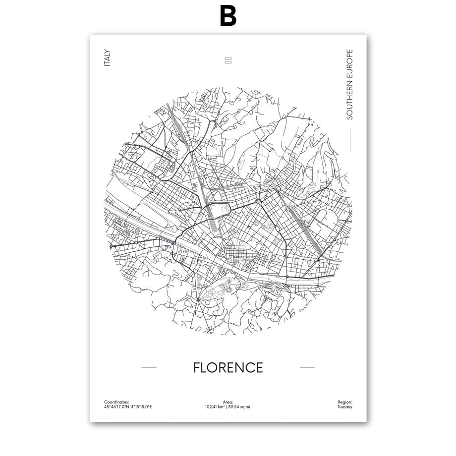 Poster mappe città