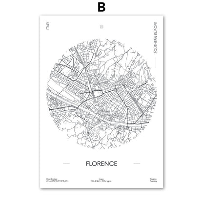 Poster mappe città