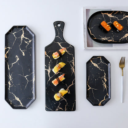 Vassoio ceramica con marmo