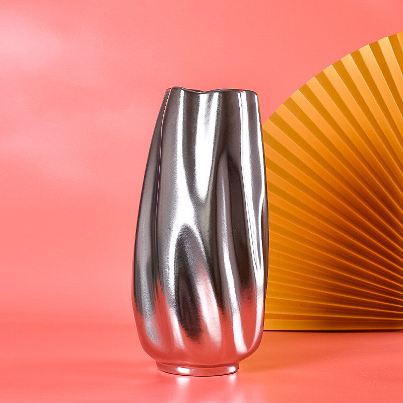 Vaso trasparente argento