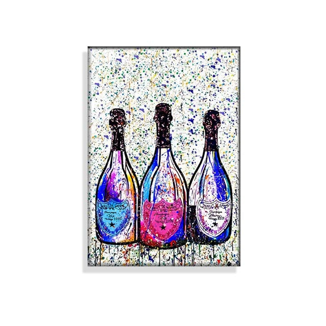 Quadro bottiglia champagne