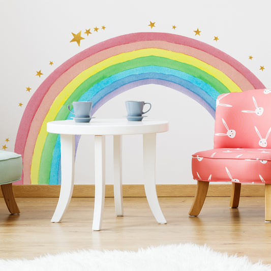 Adesivo murale Stella e arcobaleno