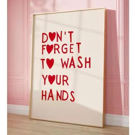 Poster minimalista cuore rosso