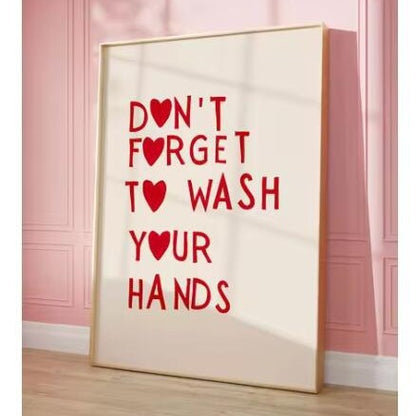 Poster minimalista cuore rosso