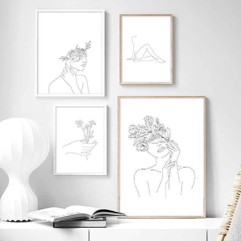 Quadro botanico astratto