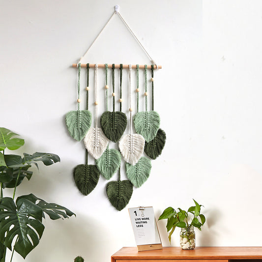 Arazzo Mobile foglie cascata verde multicolore