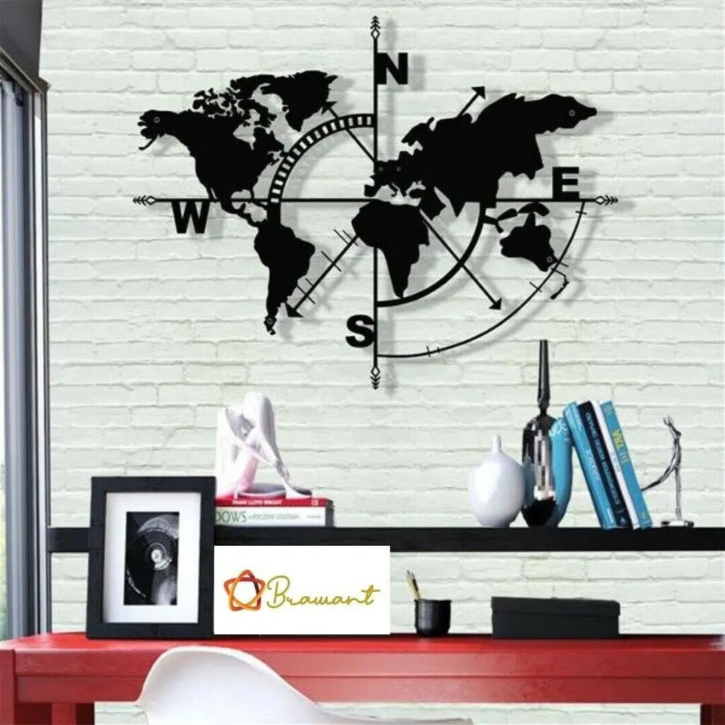 Quadro con mappa e bussola