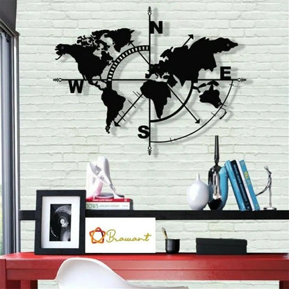 Quadro con mappa e bussola