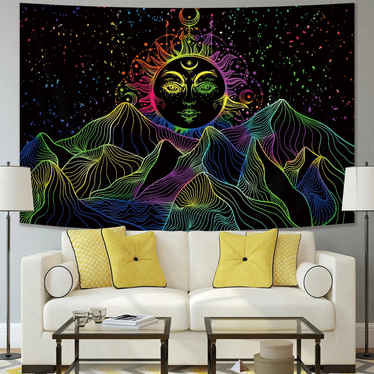 Arazzo Sole Fluorescente
