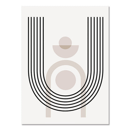 Poster Forme astratte e volti