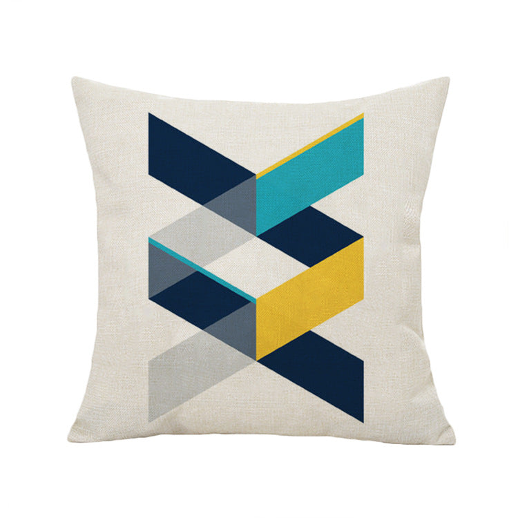 Cuscino Lino Geometrico