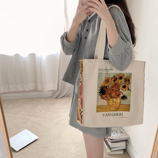 Borsa tela girasoli