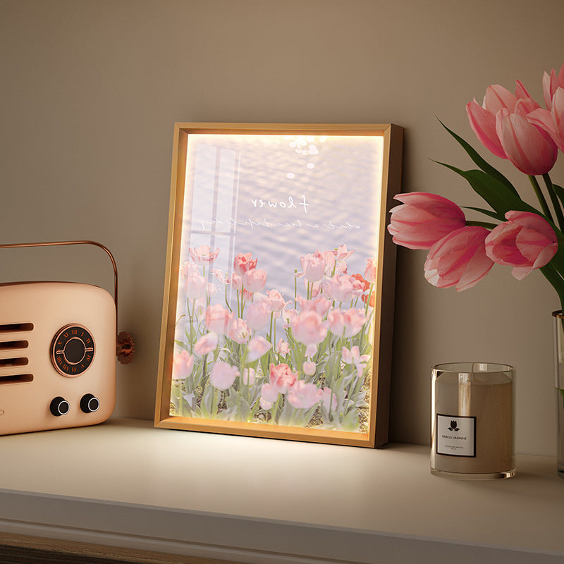 Quadro luminoso tulipani