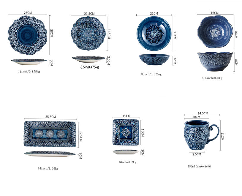 Set piatti in ceramica