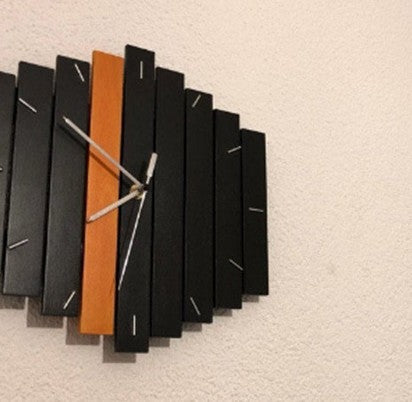 Orologio da parete Legno scuro geometrico