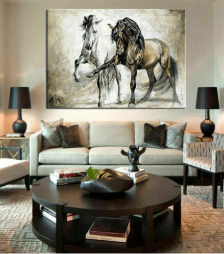 Quadro cavallo astratto