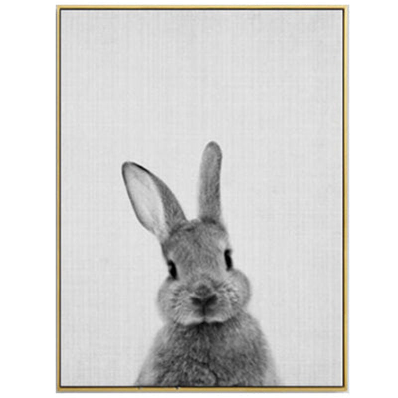 Poster Coda di coniglio in bianco e nero