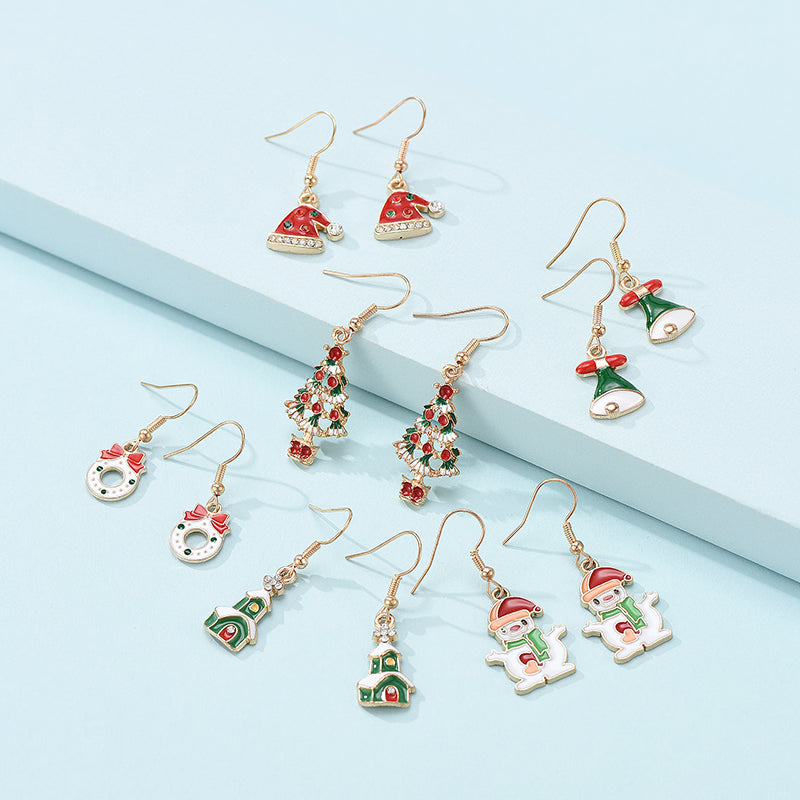 Orecchini metallo mosaico retrò