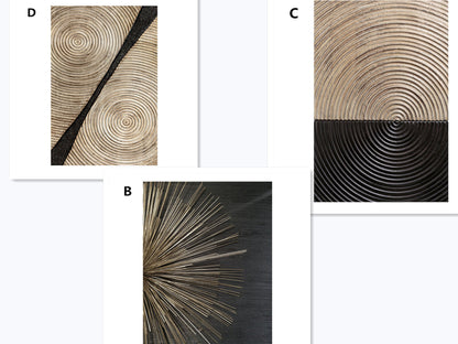Quadro astratto legno retrò