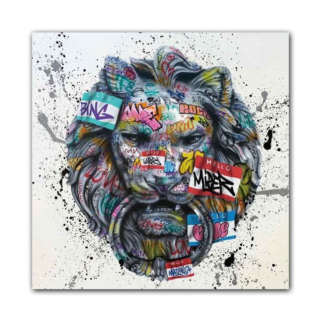 Quadro street art con graffiti