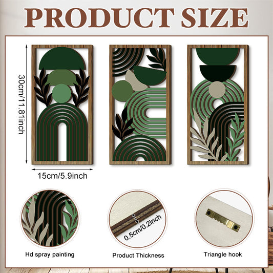 Quadro in MDF Forme geometriche e piante stilizzate
