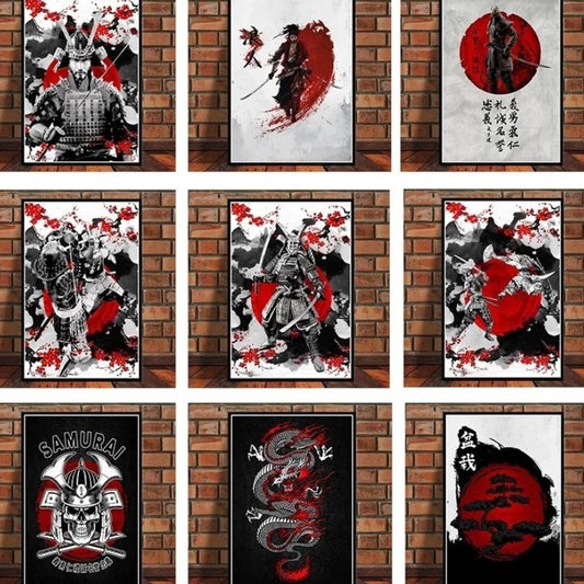 Quadro su tela Samurai arte giapponese