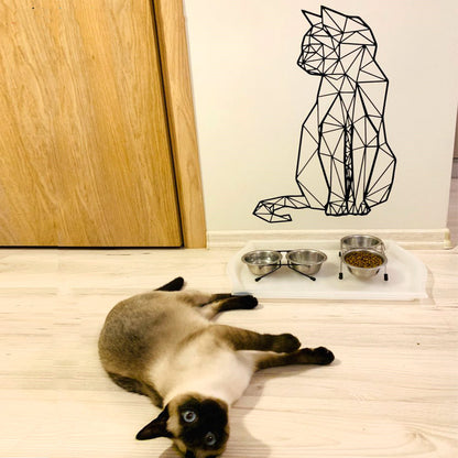 Adesivo Gatto Geometrico