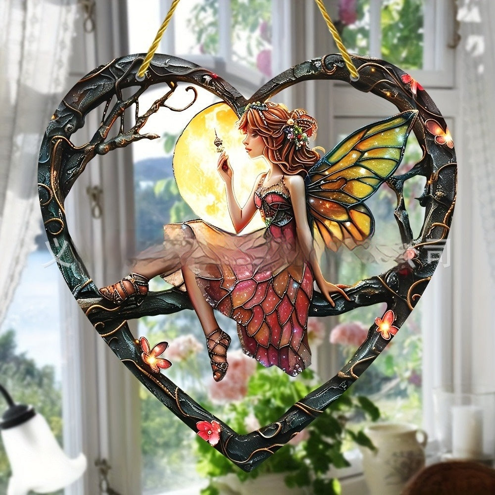 Quadro cuore effetto vetrata