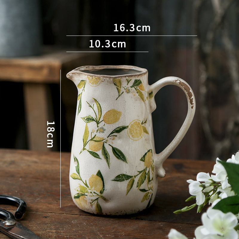 Vaso Ceramica Retro Francese