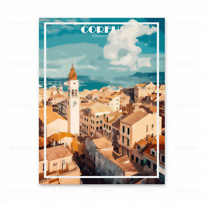 Poster set cinque città europee cornice