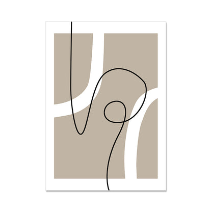 Quadro su tela Forme curve e cerchi minimalisti