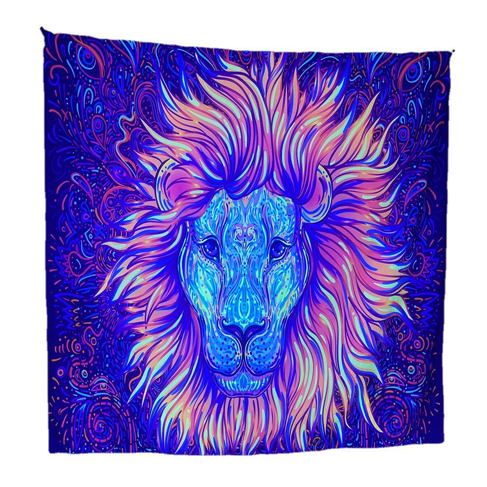 Arazzo fluorescente psichedelico