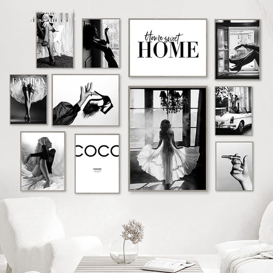 Quadro su tela Collage moda donne casa