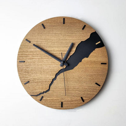 Orologio da parete Silhouetta costa mare