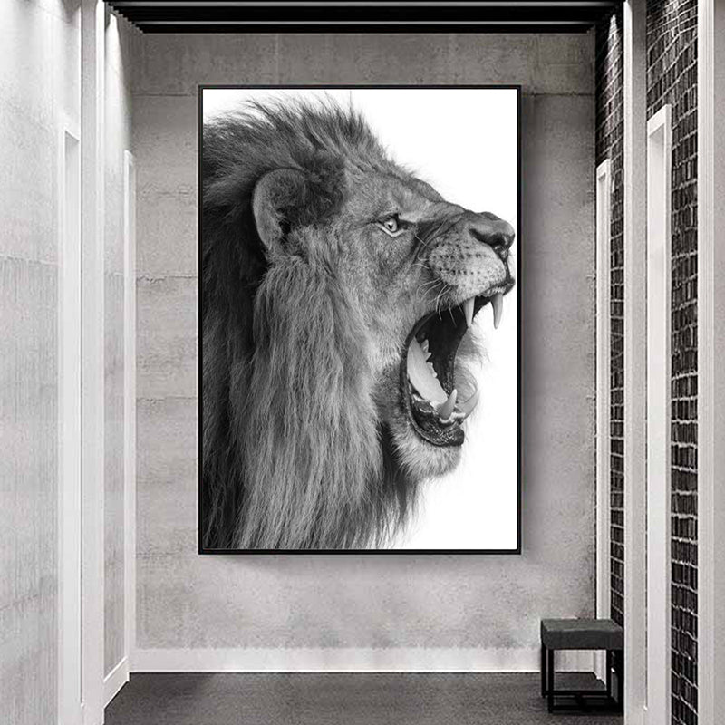 Quadro animale bianco nero