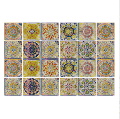 Adesivo murale Mandala in piastrelle