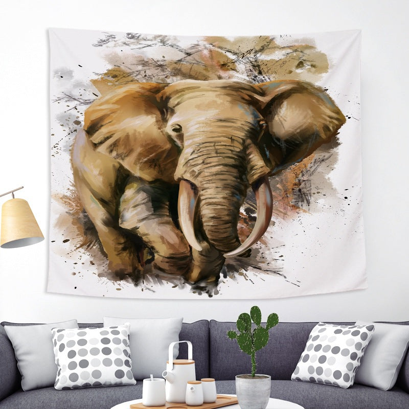 Tappezzeria elefante colorato