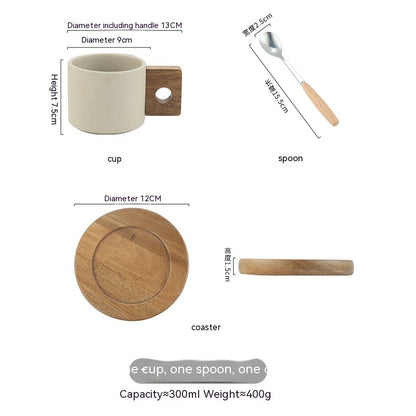 Tazza beige sabbiata cilindrica