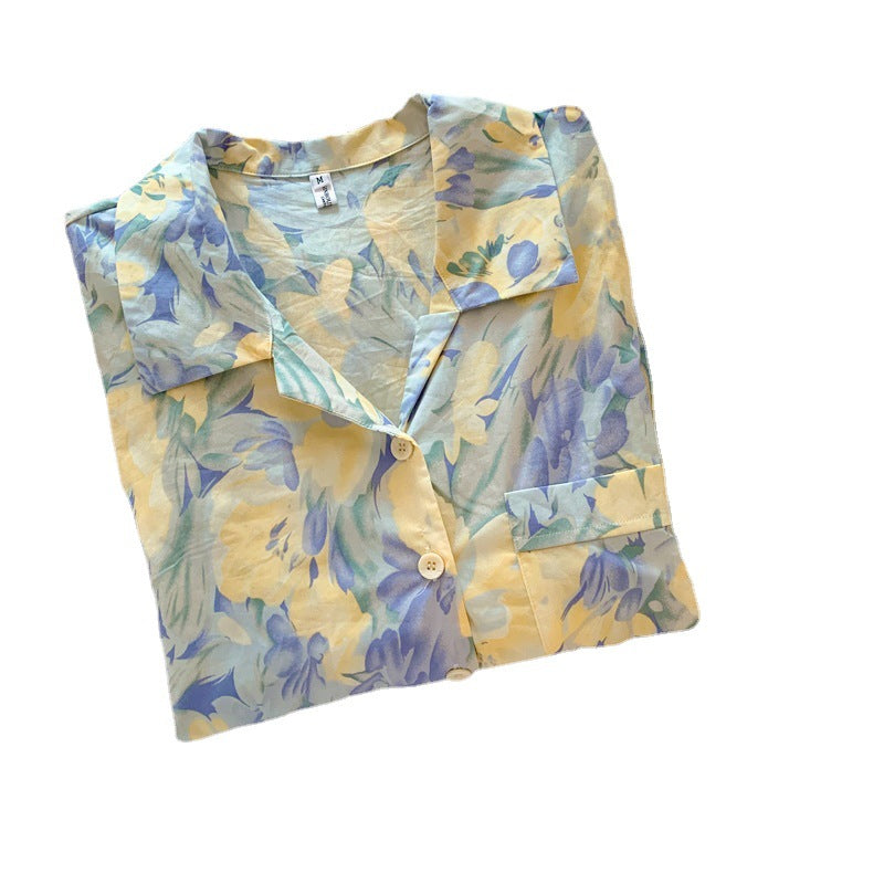 Cardigan stampa fiori vintage