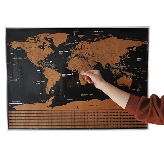 Poster Mappa mondo interattiva da grattare