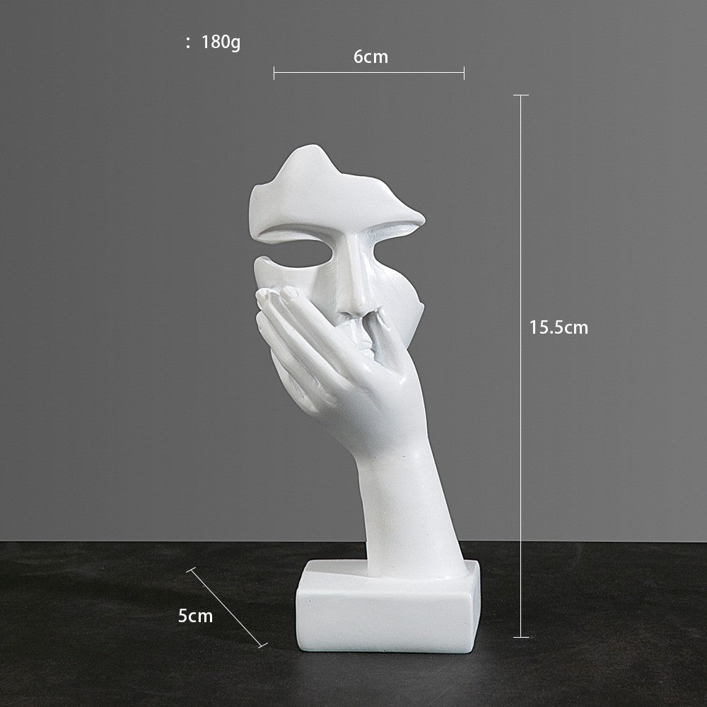 Sculture volti dorate emozioni tre