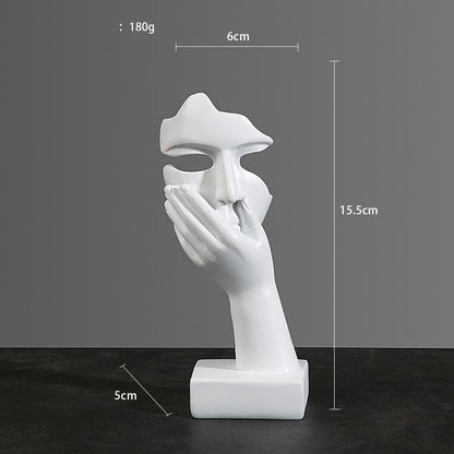 Sculture volti dorate emozioni tre