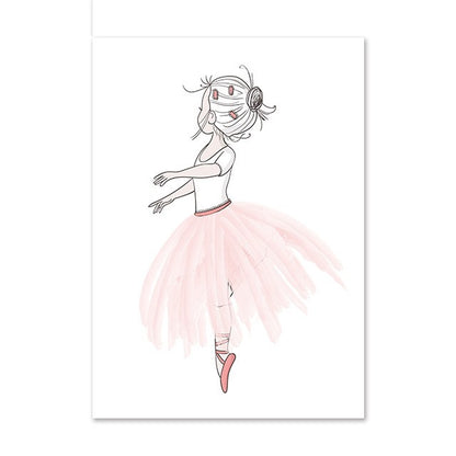 Quadro ballerina cartoon