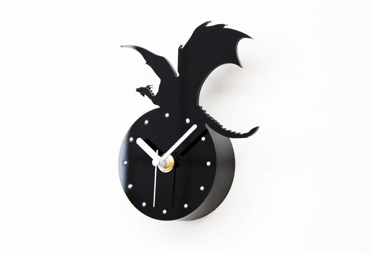 Orologio da parete Drago nero 3D