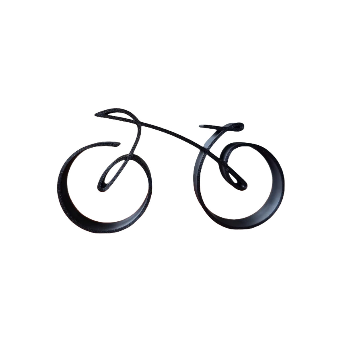 Scultura bicicletta stilizzata nera