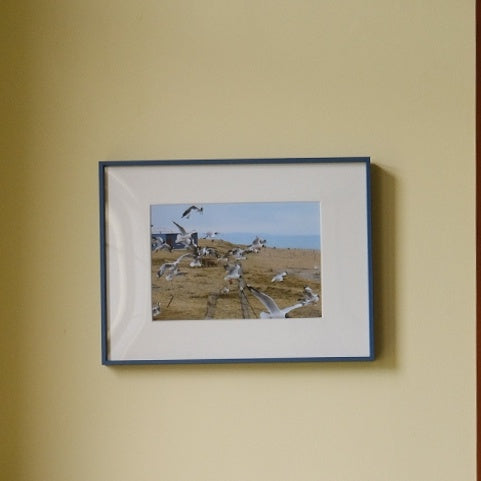Quadro blu e grigio