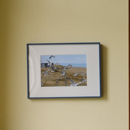 Quadro blu e grigio