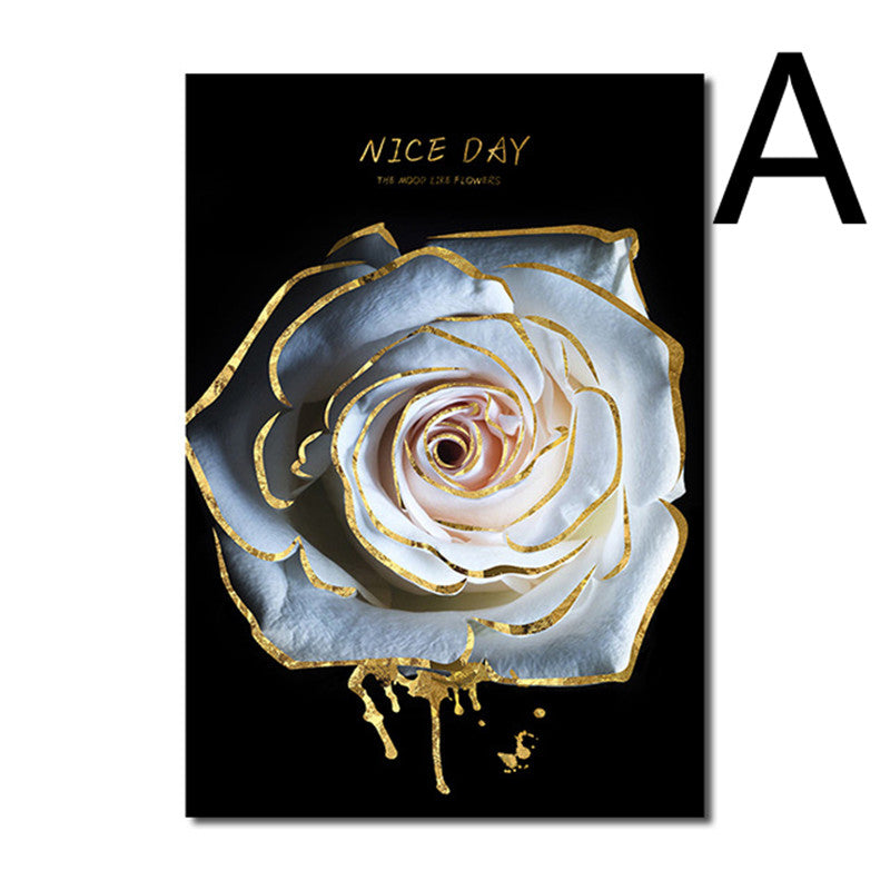 Poster fiori bianco e nero