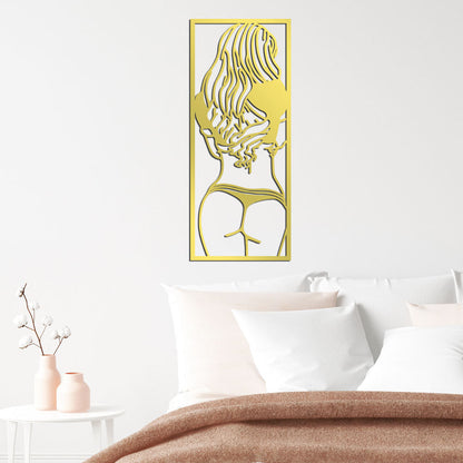 Adesivo Murale Specchio Linee 3D